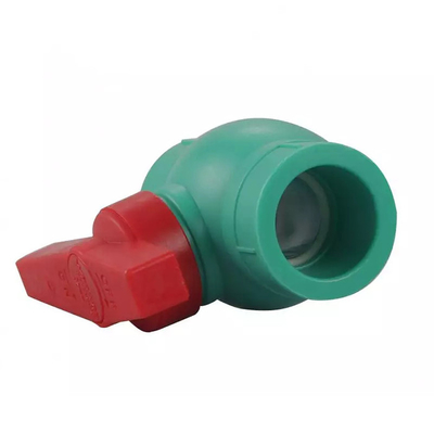 2 poignée rouge en plastique verte de robinet à tournant sphérique de manière du robinet à tournant sphérique de PVC de pouce 1.6MPa un