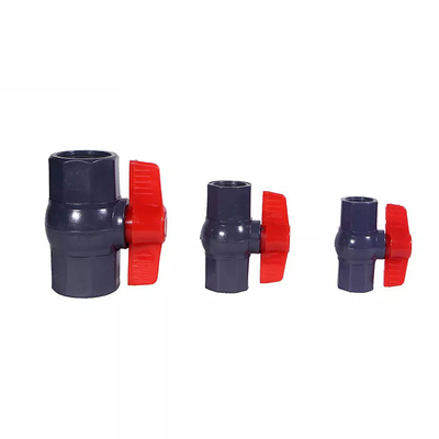 Valve agricole en plastique noire de quart de tour de PVC de valve d'irrigation