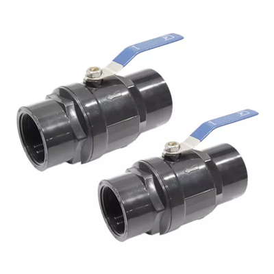 1/2 » 2 robinet à tournant sphérique en plastique du robinet à tournant sphérique de PVC de morceau 2pc pour le traitement de l'eau