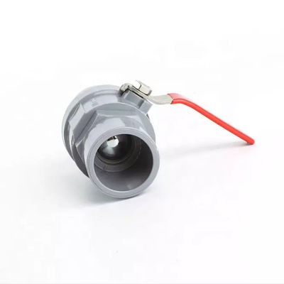 Inoxydable en deux pièces bidirectionnel de PVC de robinet à tournant sphérique fileté