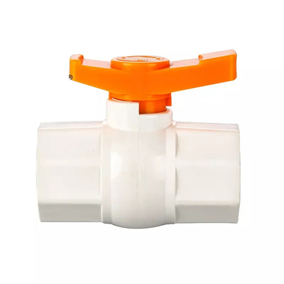Robinet à tournant sphérique octogonal blanc de PN10 UPVC 1/2 en plastique » - 4&quot; taille gauche