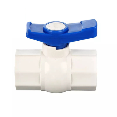 Robinet à tournant sphérique octogonal pneumatique compact de PVC du robinet à tournant sphérique d'UPVC 3