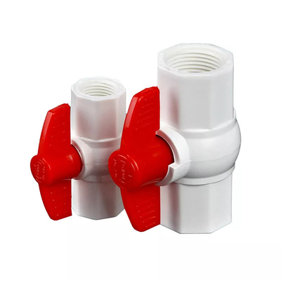 1/2 » 3/4&quot; le fil pp d'irrigation de robinet à tournant sphérique d'UPVC a comprimé en plastique