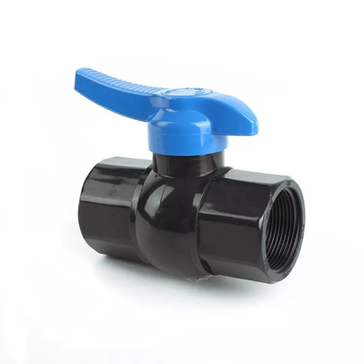 PVC en plastique de soupape de commande d'écoulement d'eau d'UPVC robinet à tournant sphérique de 4 pouces