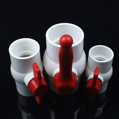 Le PVC blanc a fileté la valve en plastique conique de tuyau du port 110mm de valve