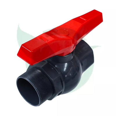 Le PVC de blocage en plastique noir a coupé la valve coupée de l'eau de valve pour le tuyau en plastique