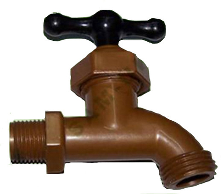 Robinets en plastique de PVC de robinet simple du trou pp pour des conteneurs de l'eau