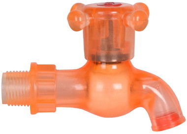 Robinets en plastique de PVC de robinet simple du trou pp pour des conteneurs de l'eau