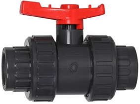 Robinet à tournant sphérique hydrophobe foncé de PVC de Gray Chemical Plastic Ball Valve 1
