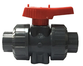 Robinet à tournant sphérique hydrophobe foncé de PVC de Gray Chemical Plastic Ball Valve 1
