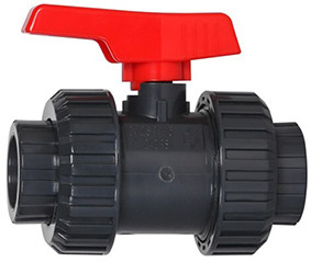 Robinet à tournant sphérique hydrophobe foncé de PVC de Gray Chemical Plastic Ball Valve 1