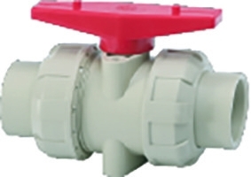 Robinet à tournant sphérique hydrophobe foncé de PVC de Gray Chemical Plastic Ball Valve 1