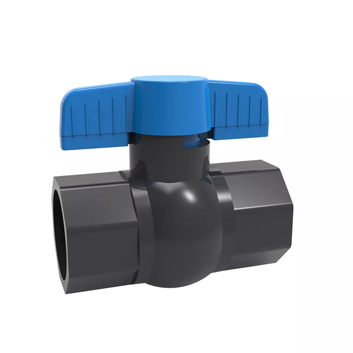 PVC en plastique de soupape de commande d'écoulement d'eau d'UPVC robinet à tournant sphérique de 4 pouces