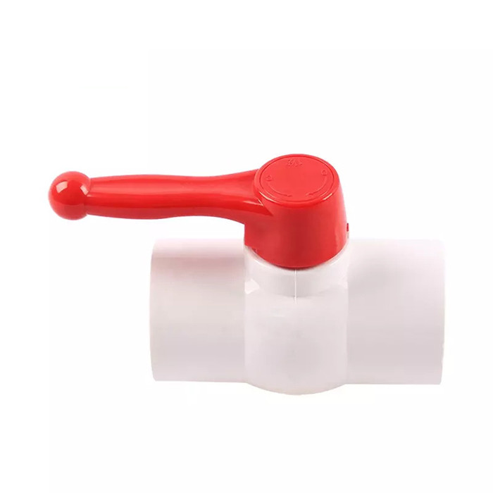 Le robinet à tournant sphérique de conduite d'eau de PVC de COC sifflent le robinet à tournant sphérique en plastique commun