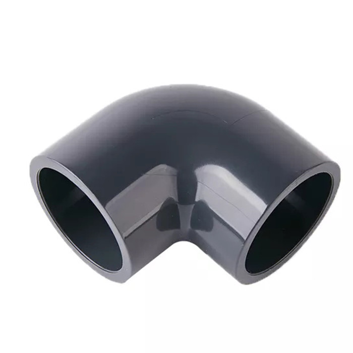 PVC PN25 noir garnitures de tuyau en plastique de coude de 90 degrés 20mm-110mm
