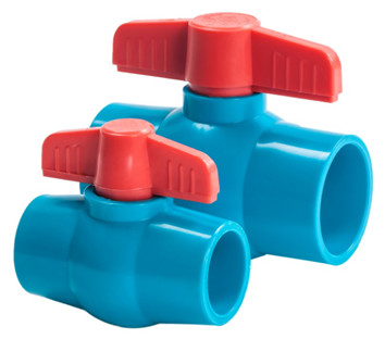 Robinet à tournant sphérique bleu de contrat de PVC de valve conique de PVC de prévention de contamination