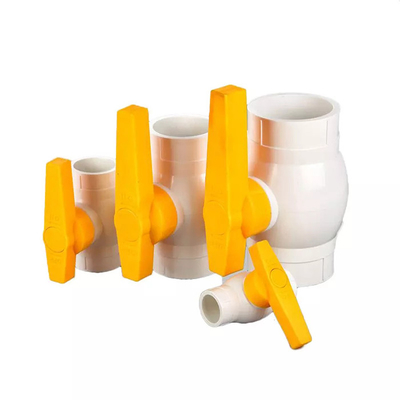 Valve hydrophobe de PVC de 1 pouce de robinet à tournant sphérique de PVC de pouce de 1/2 à 2 pouces