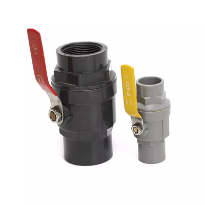 2 pression inoxydable de pouce PN16 de la valve 2 de PVC de robinet de bille d'acier de morceau