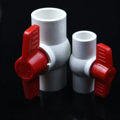 Le PVC blanc a fileté la valve en plastique conique de tuyau du port 110mm de valve