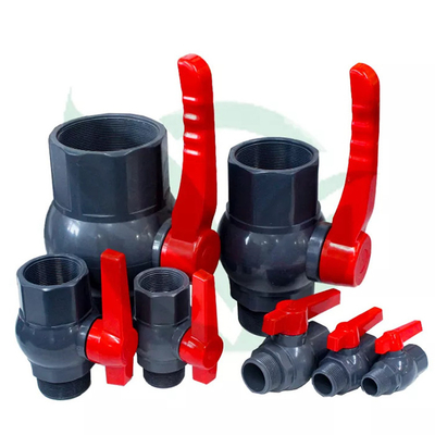 Le PVC de blocage en plastique noir a coupé la valve coupée de l'eau de valve pour le tuyau en plastique