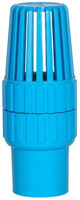 Résistance à la corrosion 4 de pouce de PVC des prix inférieurs bleus de la soupape d'aspiration 50mm